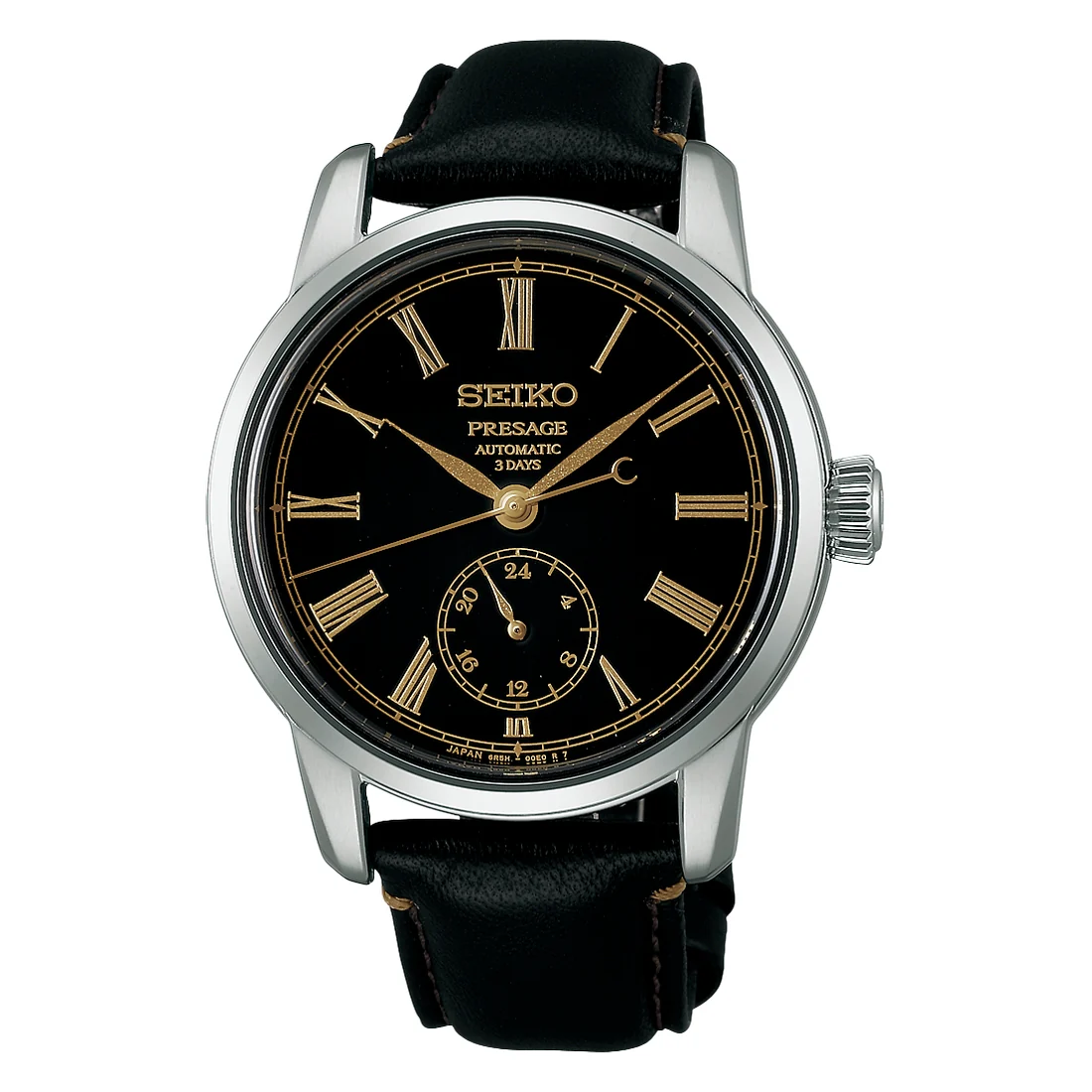 Orologio Seiko Presage SPB499J1 lacca Urushi nera e numeri romani