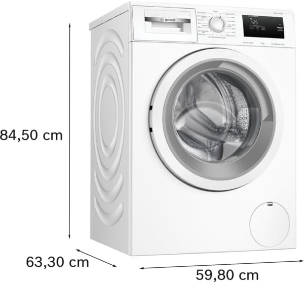 Bosch WAN24009II Serie 4 Lavatrice a carica frontale, 9 kg, 1200 giri, Classe energetica A, motore inverter con 10 anni di garanzia, riduce le pieghe e facilita la stiratura, Bianco, 60 Cm