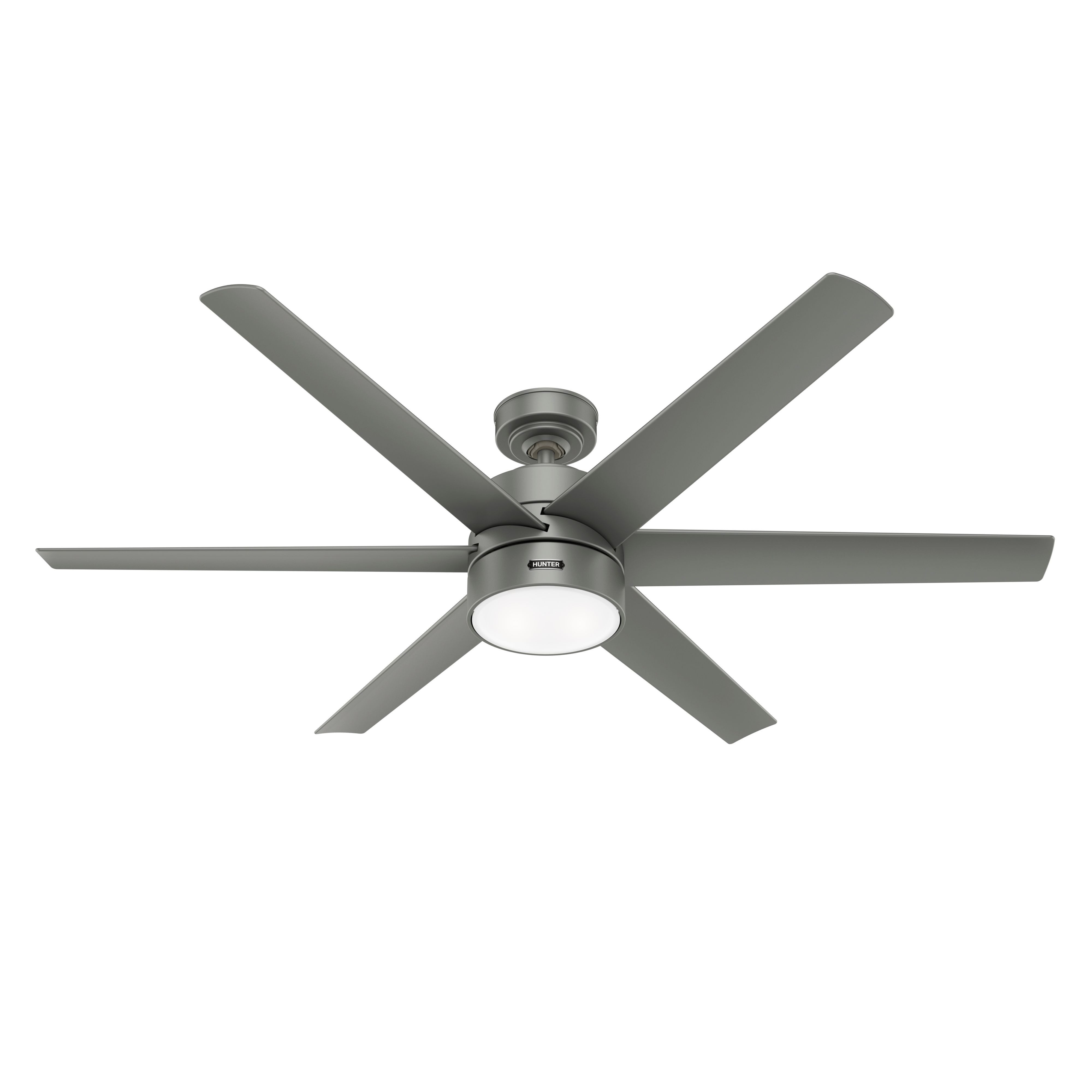 Deckenventilator DC Deckenventilator Solaria Silber 152 cm mit LED