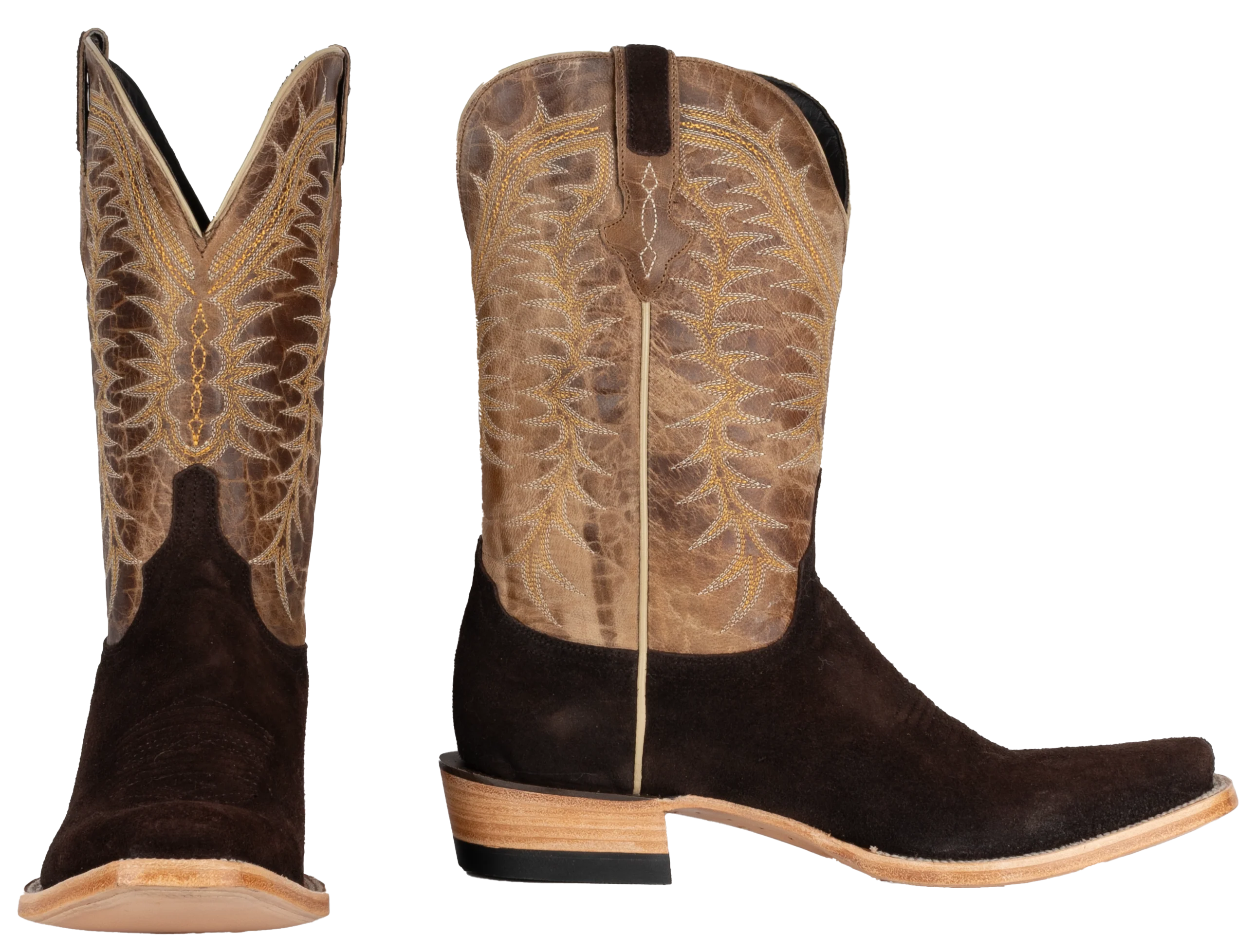Resistol Boots Rough Out Chocolate - Cutter Toe