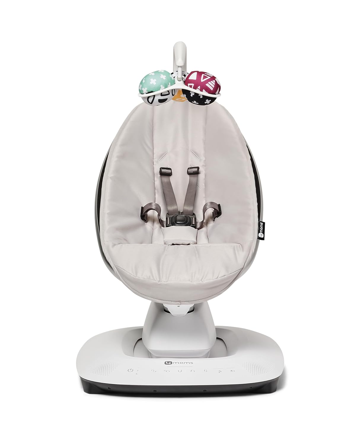 4moms MamaRoo Multi Motion Baby Swing, Bluetooth, 5 Motions, Gray, Plastic Frame, AC Adapter