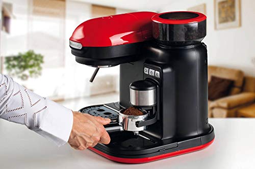 Ariete 1318 Macchina da Caffè con Macinacaffè   1 filtro   Montalatte   15 bar   1080 Watt   0,8 Litri   Linea Moderna   Rosso : Amazon.it: Casa e cucina