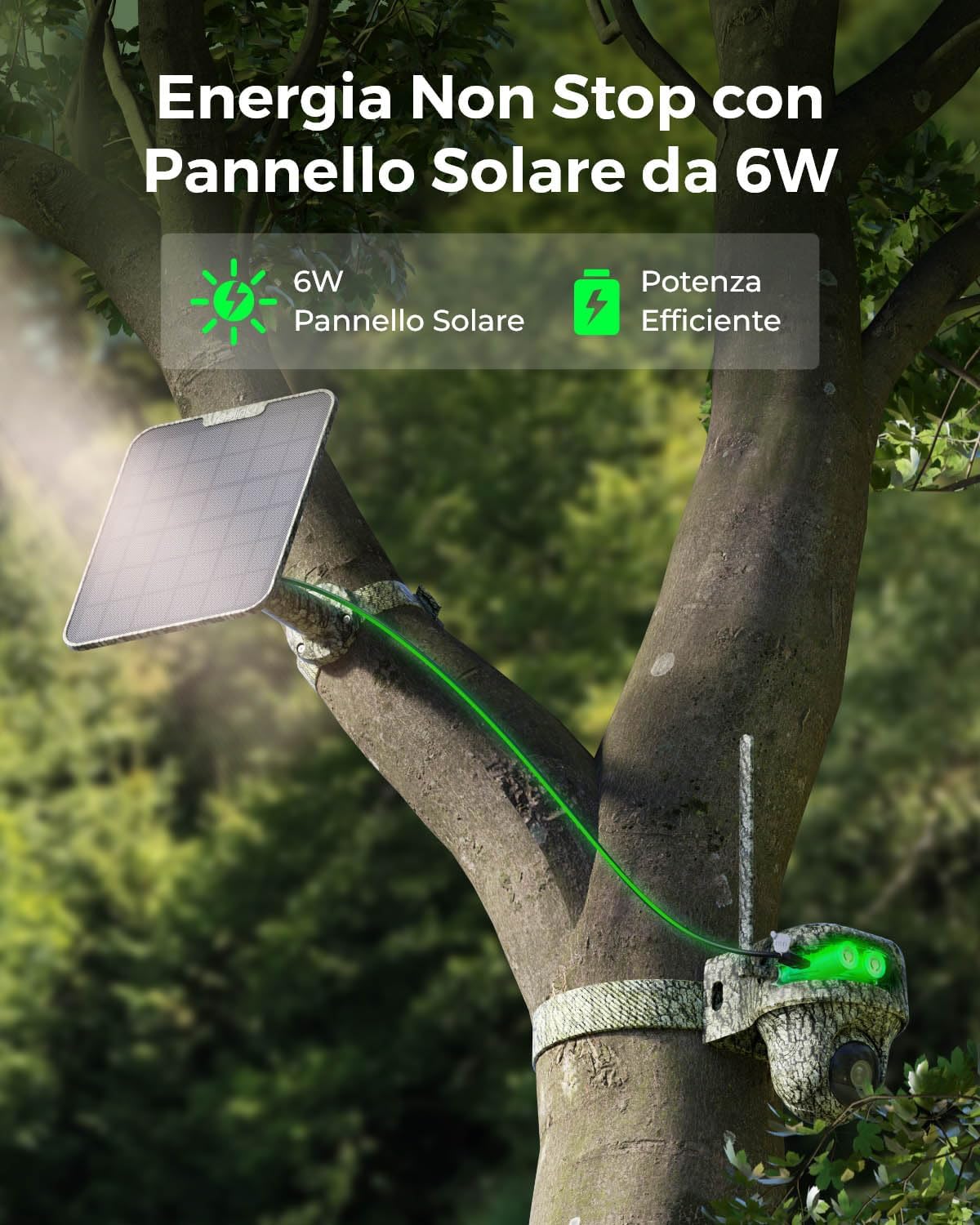 Reolink 4K Telecamera 4G Sim da Esterno Senza Fili con Batteria, 360° PTZ Fototrappola Infrarossi Invisibili, Audio a 2 Vie, Riconoscimento degli Animali, Accesso Remoto, Go Ranger PT+Pannello Solare