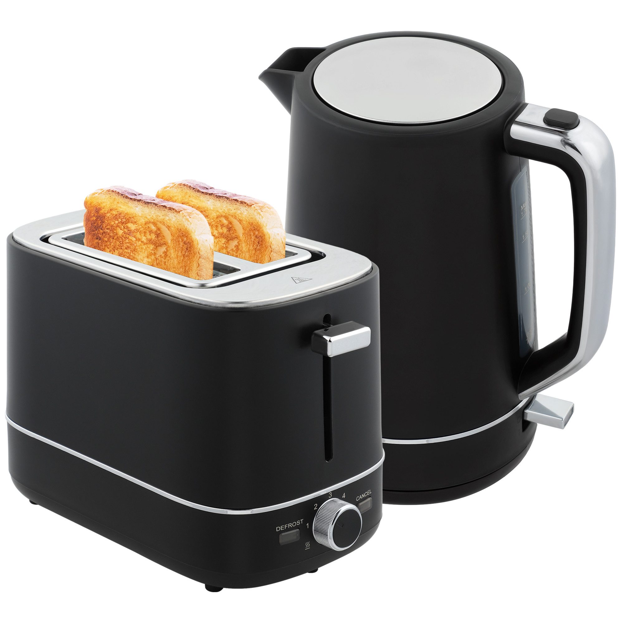 Toaster Wasserkocher Set 2200 W 1,7L Wasserkocher, 2 Scheiben Toaster