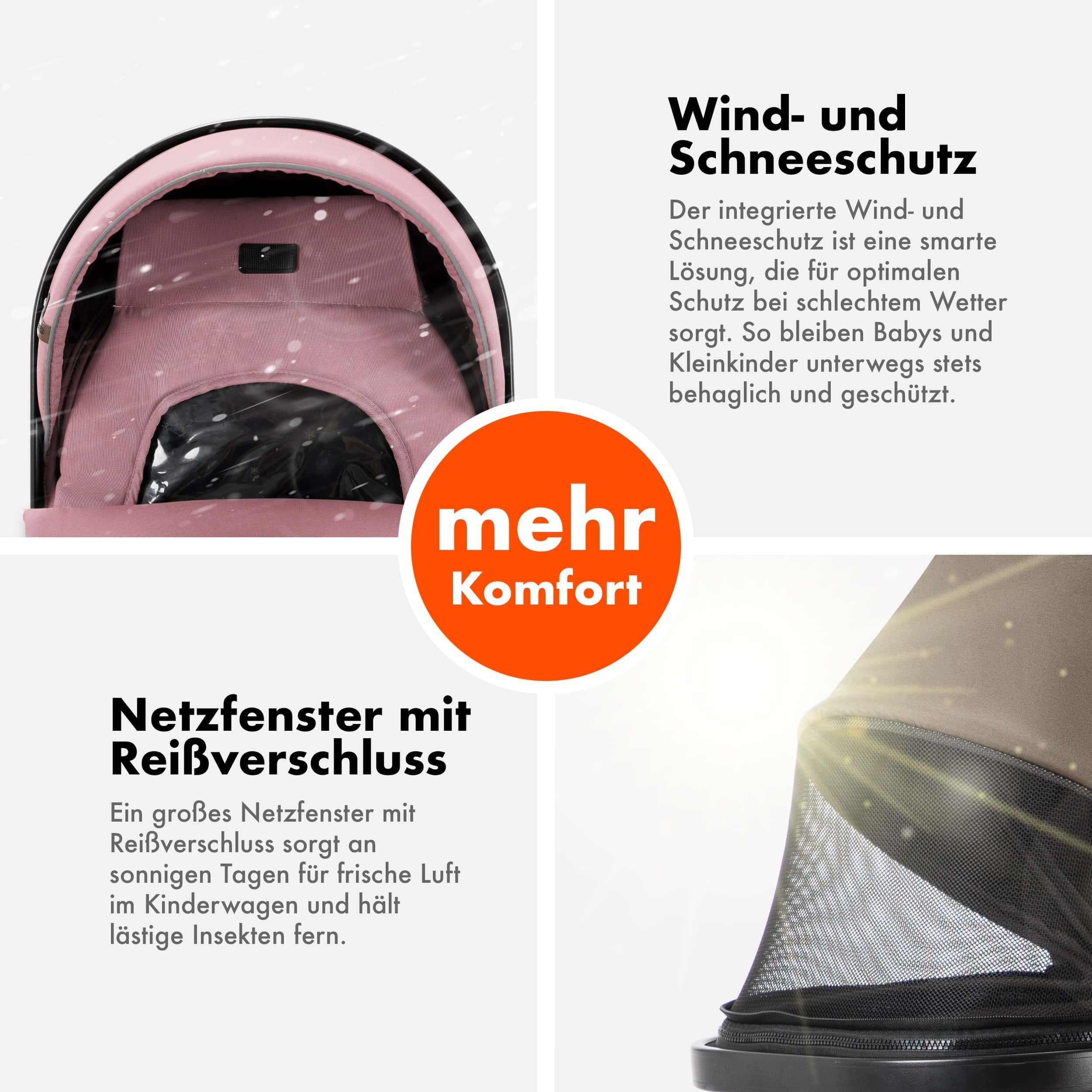 Kombi-Kinderwagen FLEXI-PRO 2in1 Kinderwagen & Buggy, Reisekinderwagen, XXL Set