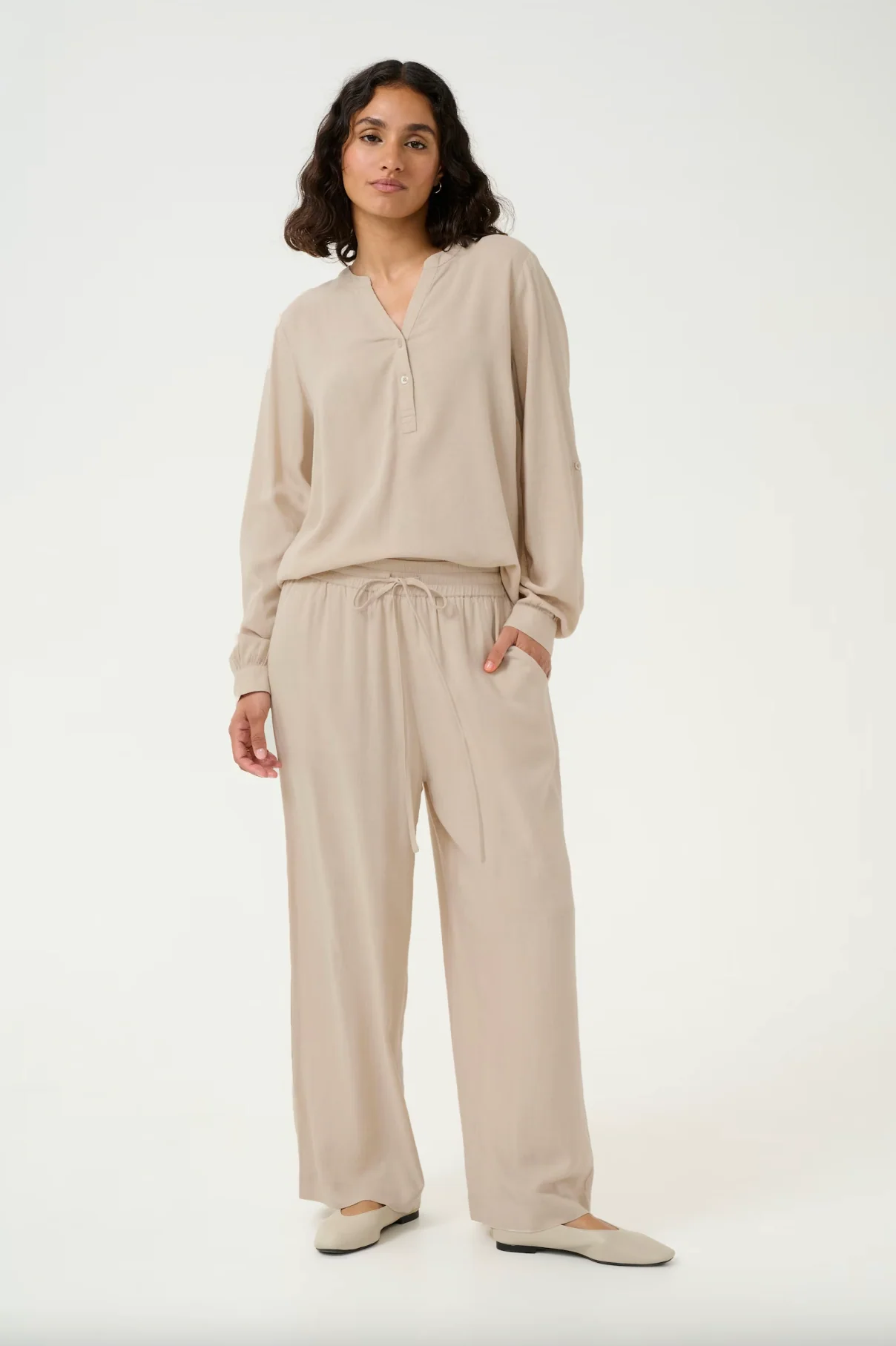 Kaffe KAmilia Cropped Linen Pants