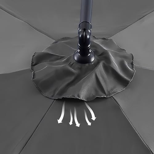 Ersatzdach für Terrassenschirm, freitragender, versetzter quadratischer Bezug, Ersatztuch für Sonnenschirm, 6/8 Rippen, lichtbeständig, Ersatzdach für Schirme, 200 cm/270 cm/300 cm, Garten-T
