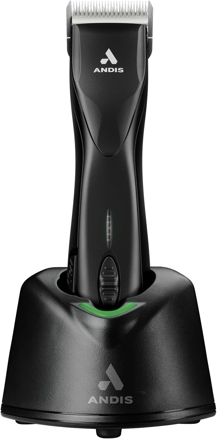 79170 Pulse Zr II 5 Speed Detachable Blade Clipper, Cordless Animal/Dog Grooming, Removable Lithium Ion Battery, LED Charge Light, Black