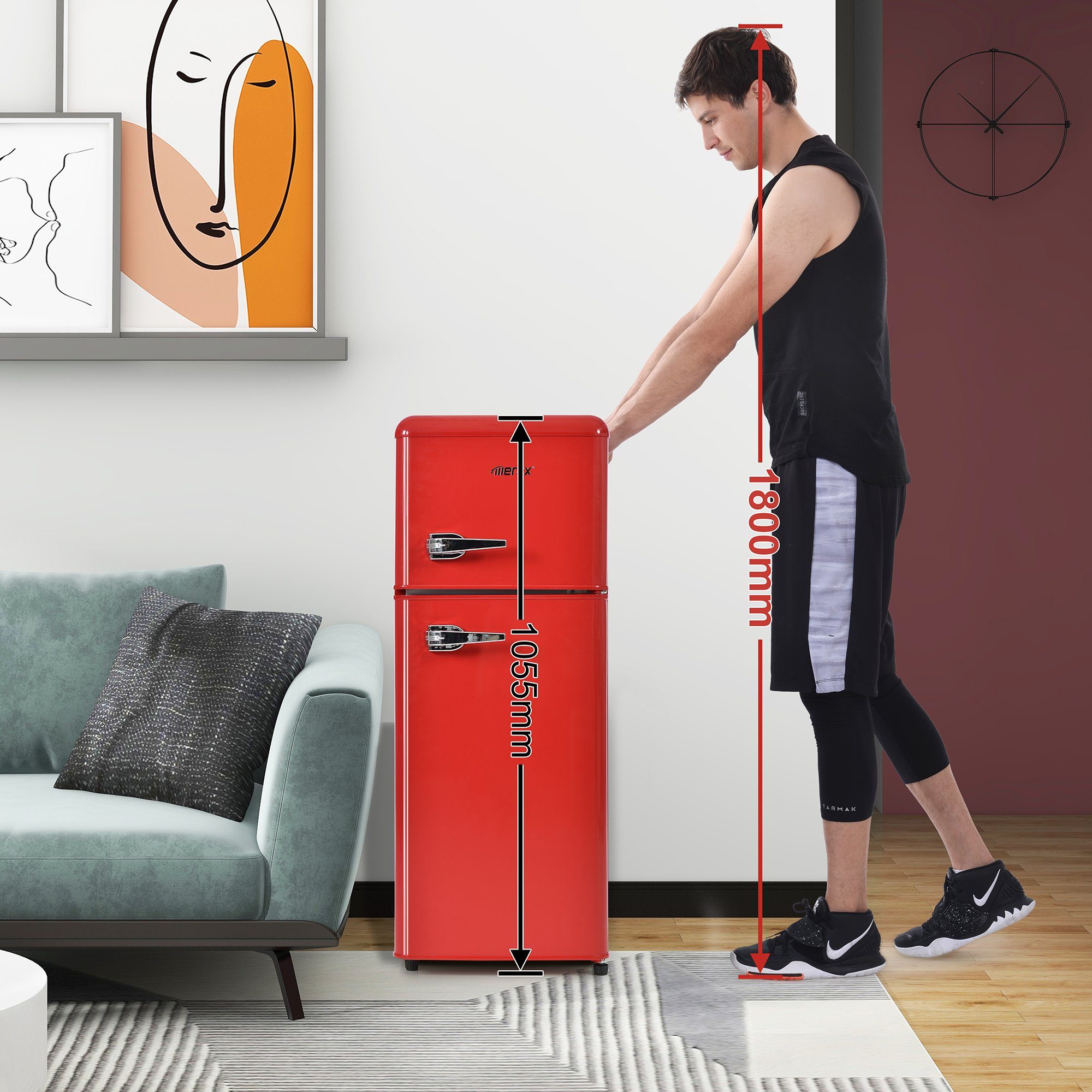 Kühlschrank Retro Kühl-/Gefrierkombination BCD-102