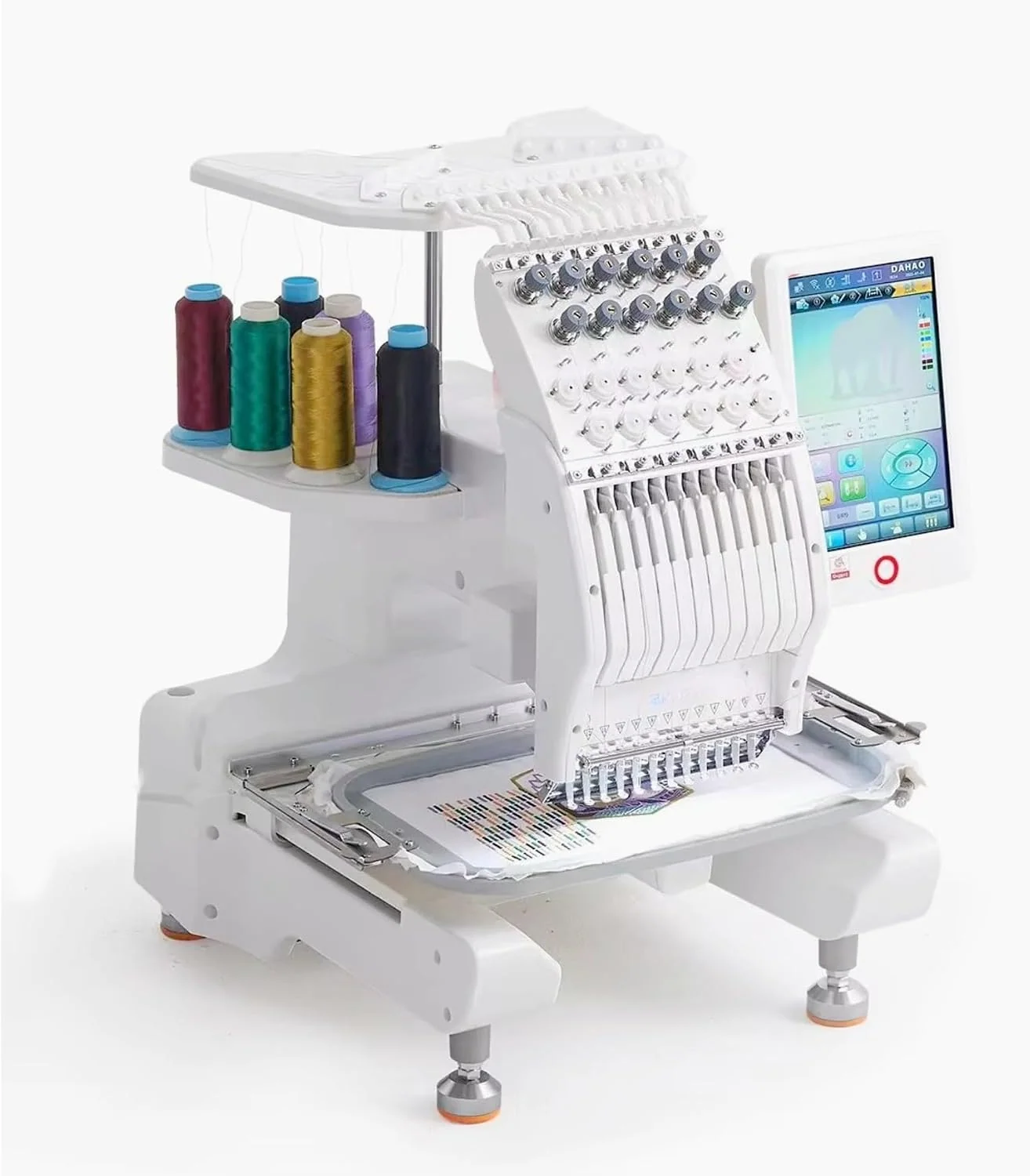 Einzelkopf Nähmaschinen, Mehrfarbig, Stickmaschine für Boutique-Bekleidungslinien, Flexibler er Fadenwähler optimiert individuelle