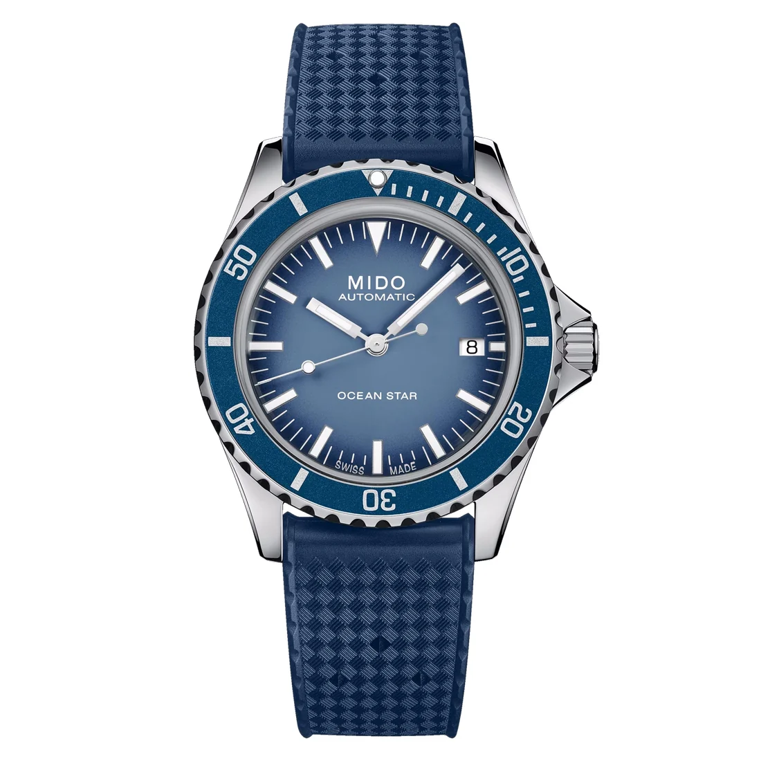 Orologio Mido Ocean Star Tribute azzurro bracciale mesh