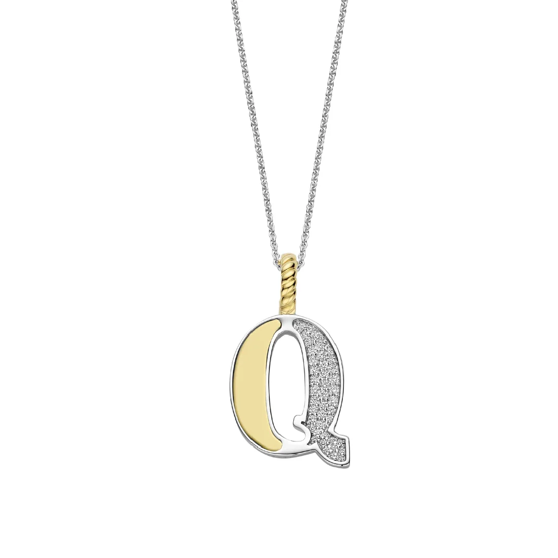 Collana Ti Sento Milano pendente iniziale Q argento 6840ZY_Q