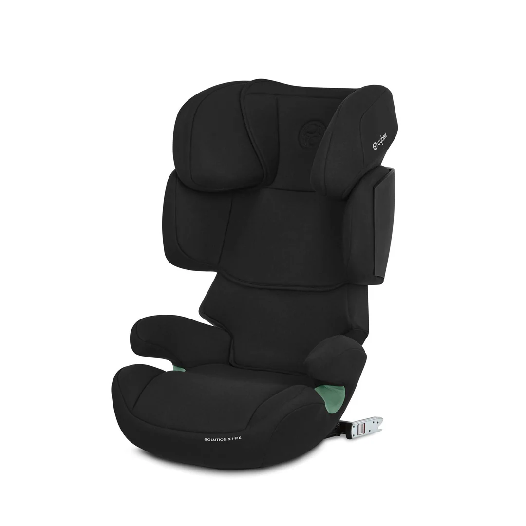 Seggiolino auto CYBEX Solution X i-Fix – Gruppo 2/3, Pure Black, con ISOFIX e poggiatesta regolabile in altezza