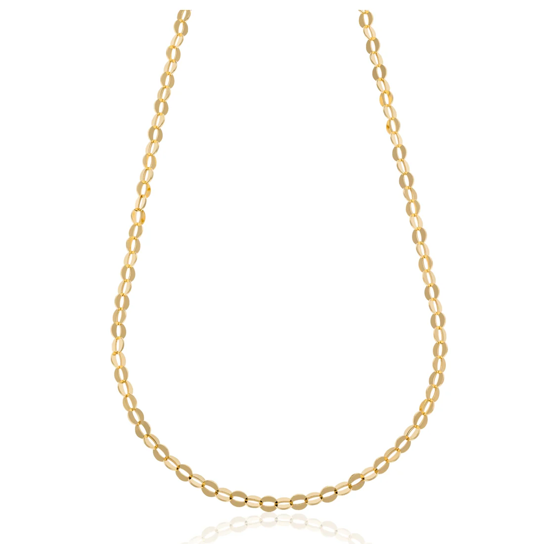 Collana Unoaerre 2465 a maglia ovale in bronzo dorato giallo