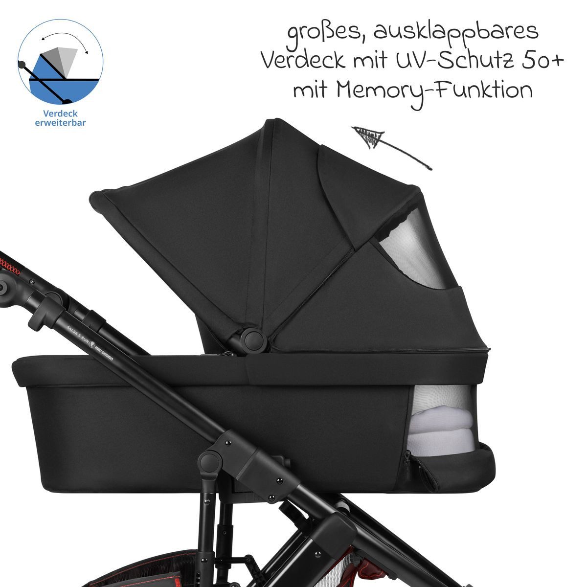 Kombi-Kinderwagen Salsa 5 Run - Pure - Coal