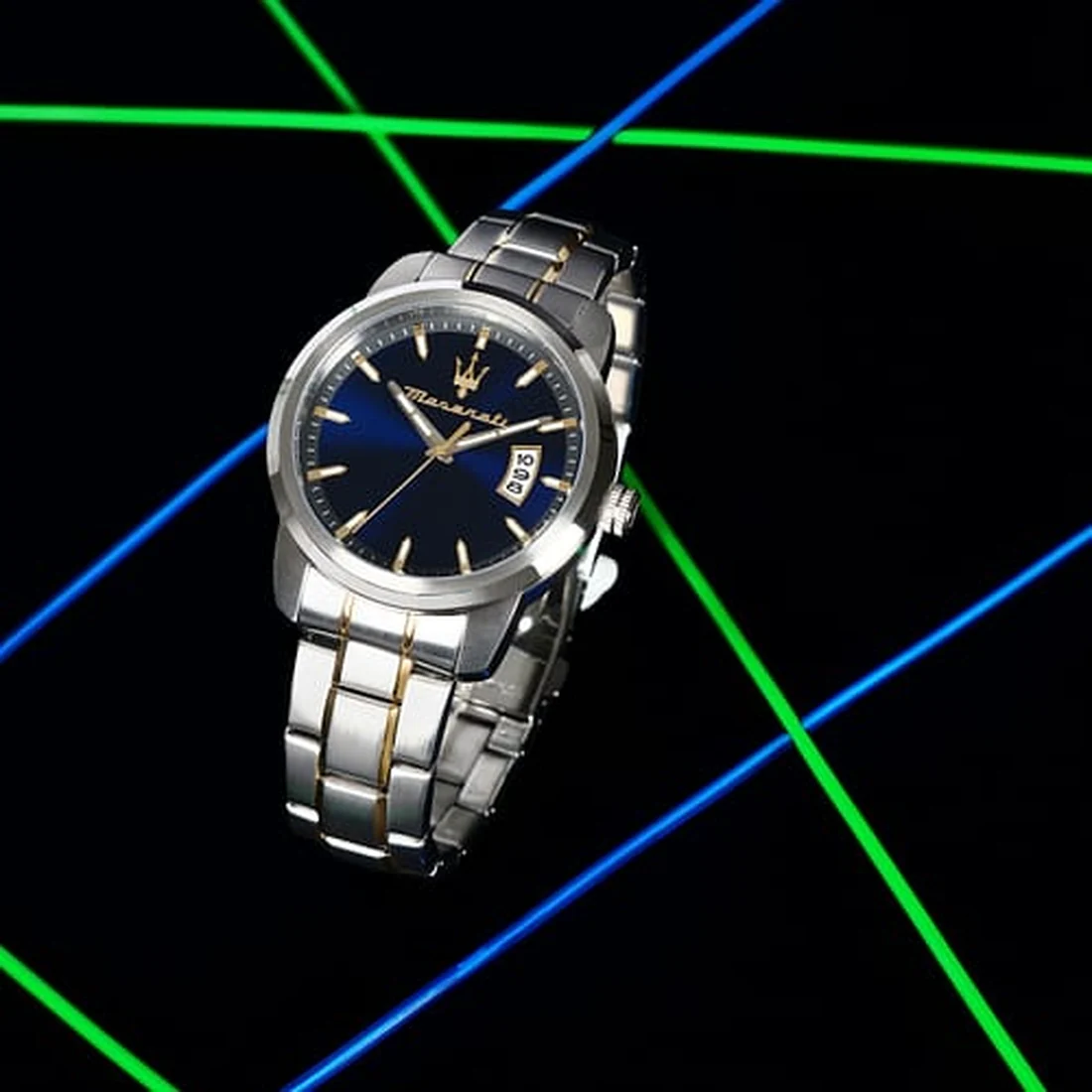 Orologio Maserati Successo quadrante blu dettagli in oro R8853121011