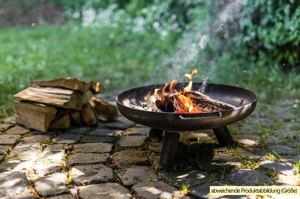Grillfürst Feuerschale Ø 120 cm aus Stahl - Feuerschale für den Garten oder die Terrasse, massiv, langlebig und hitzebeständig, für Lagerfeuer oder als Kochstelle, Durchmesser 120 cm