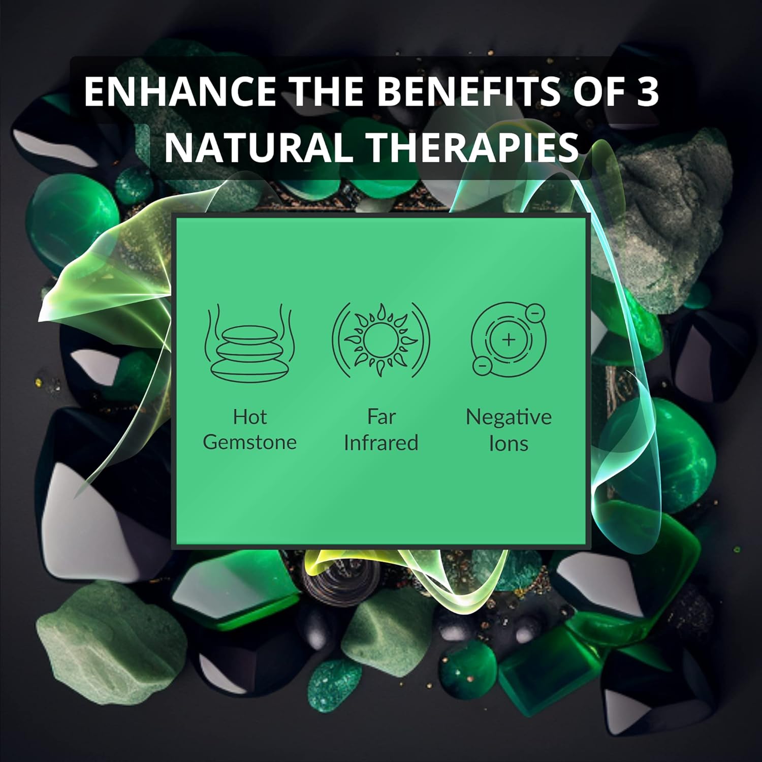 Almohadilla de Calefacción HealthyLine de Infrarrojos Lejanos – Piedras Calientes de Jade y Turmalina – Iones Negativos – Tapete de Malla JT Completo 7224 Soft Light InfraMat Pro®