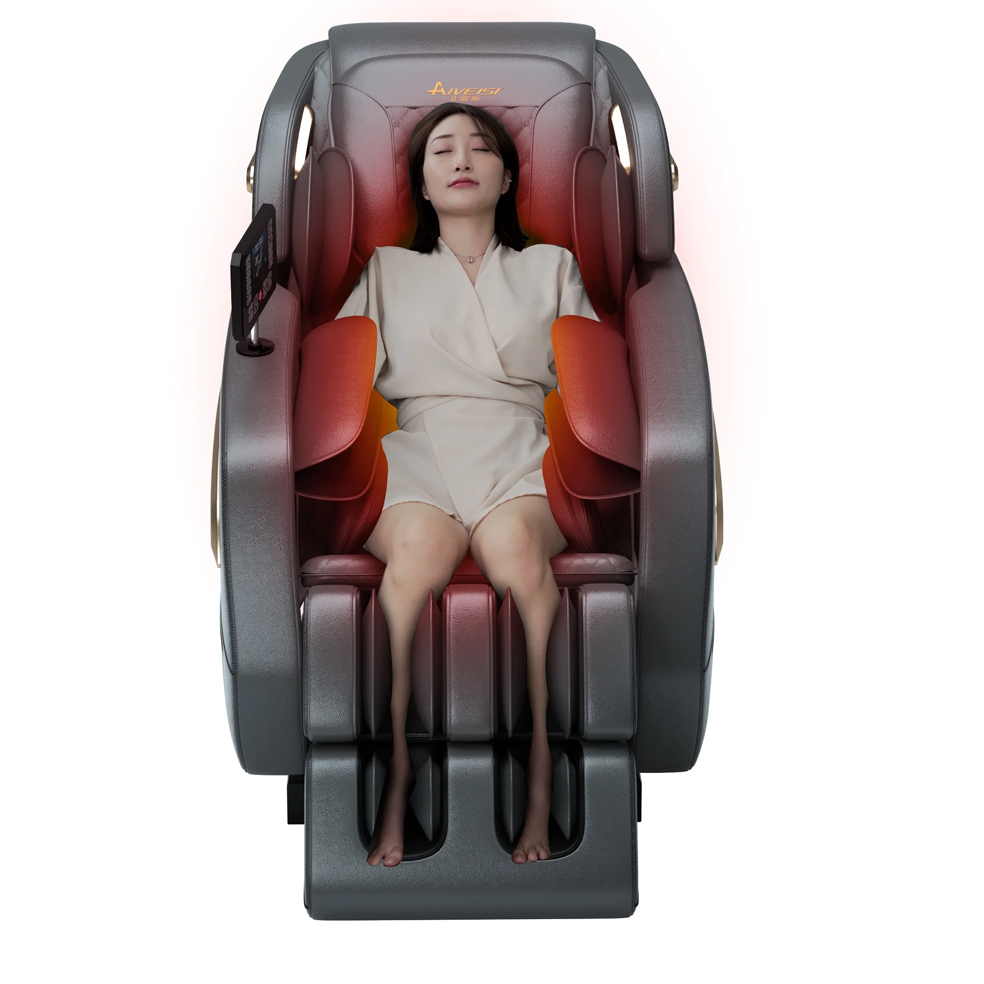 2025 4D Zero Gravity Massage Stoel ?C Shiatsu Volledig Lichaamsmassage met Spraakbesturing, SL Track en Yoga Stretch, Hoogwaardige Zwarte Leren Afwerking