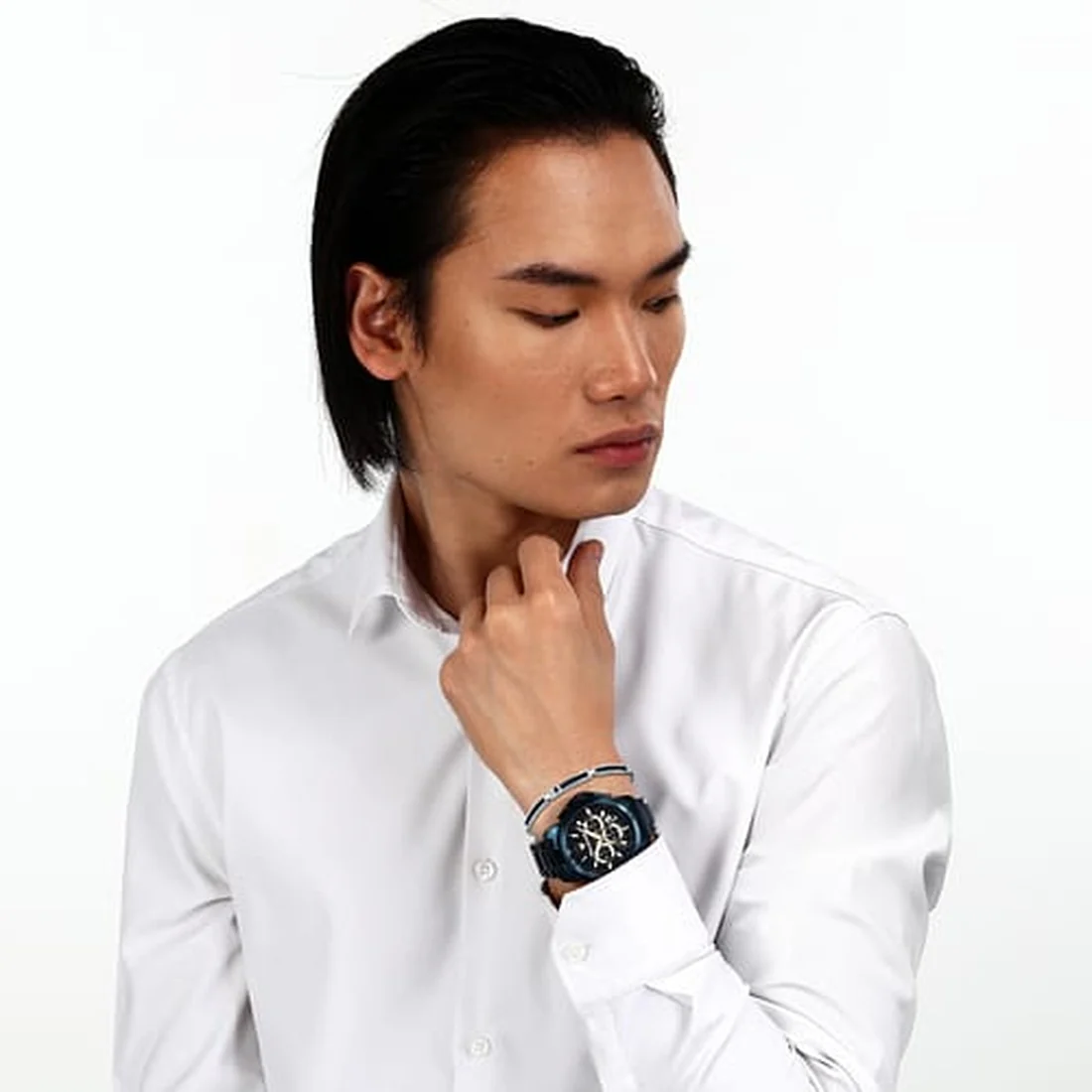 Orologio Maserati Successo crono PVD blu dettagli in oro special pack R8873621042