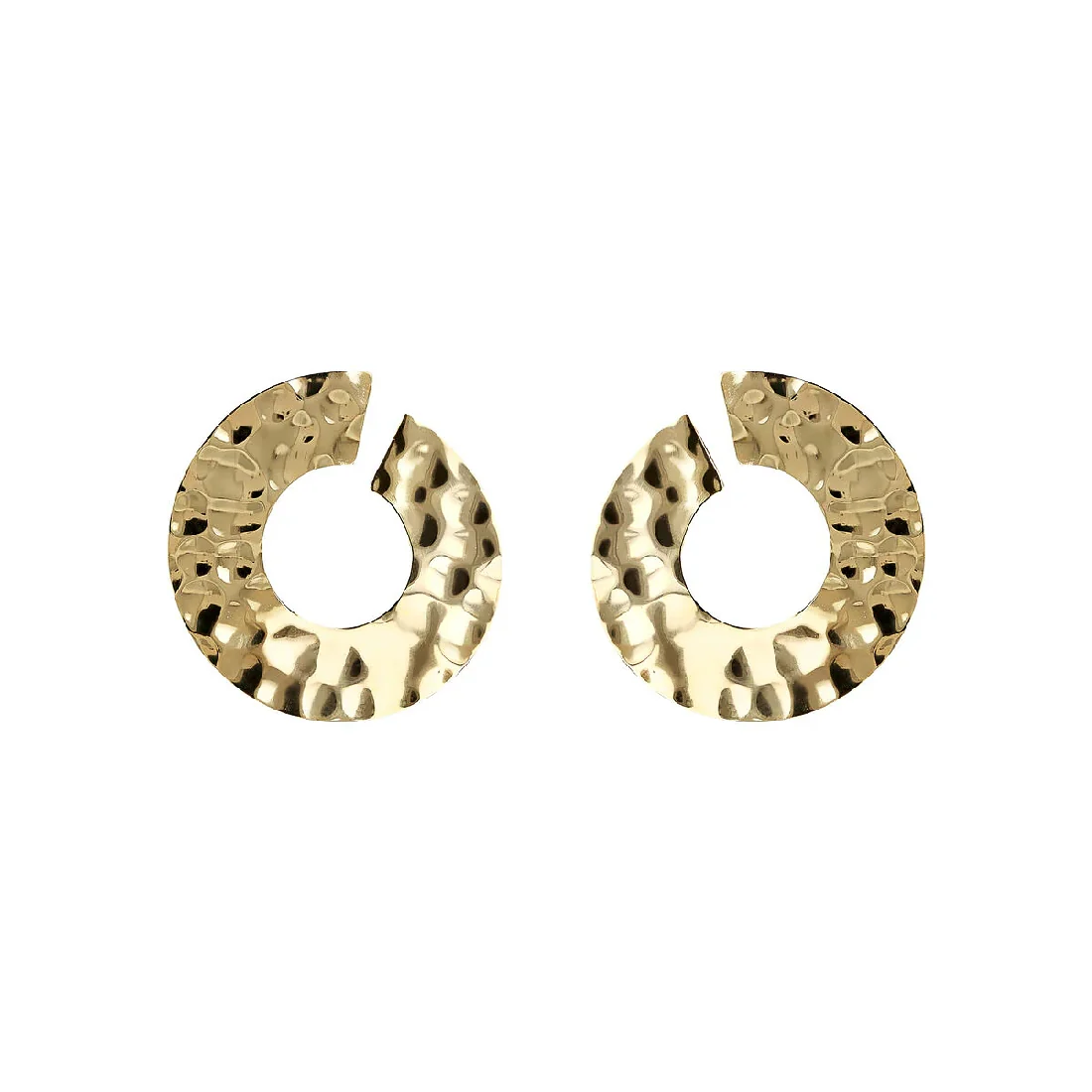 Orecchini Etrusca Gioielli anello martellato lucido WSET00767.YG