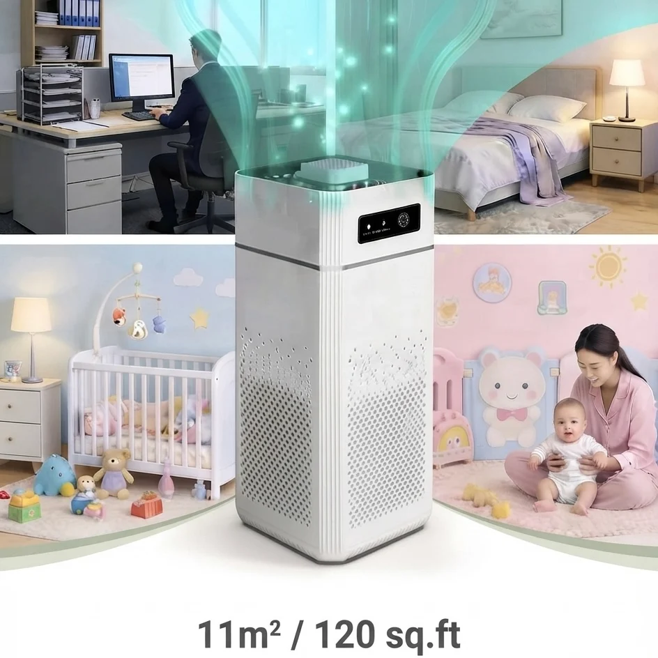 HEPA Air Purifier for Pets | 360�� Air Intake | 20dB Sleep Mode | USB | 20m2 / 215 sq.ft Coverage