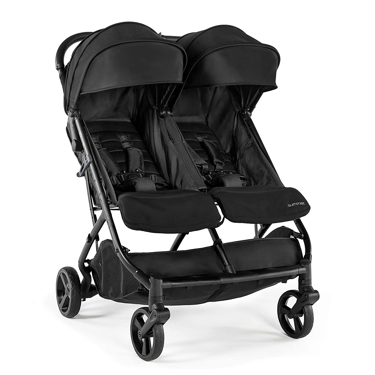 3Dpac CS  Double Stroller, Black &ndash; Car Seat Compatible Baby Stroller &ndash; Lightweight Stroller with Convenient One Hand Fold