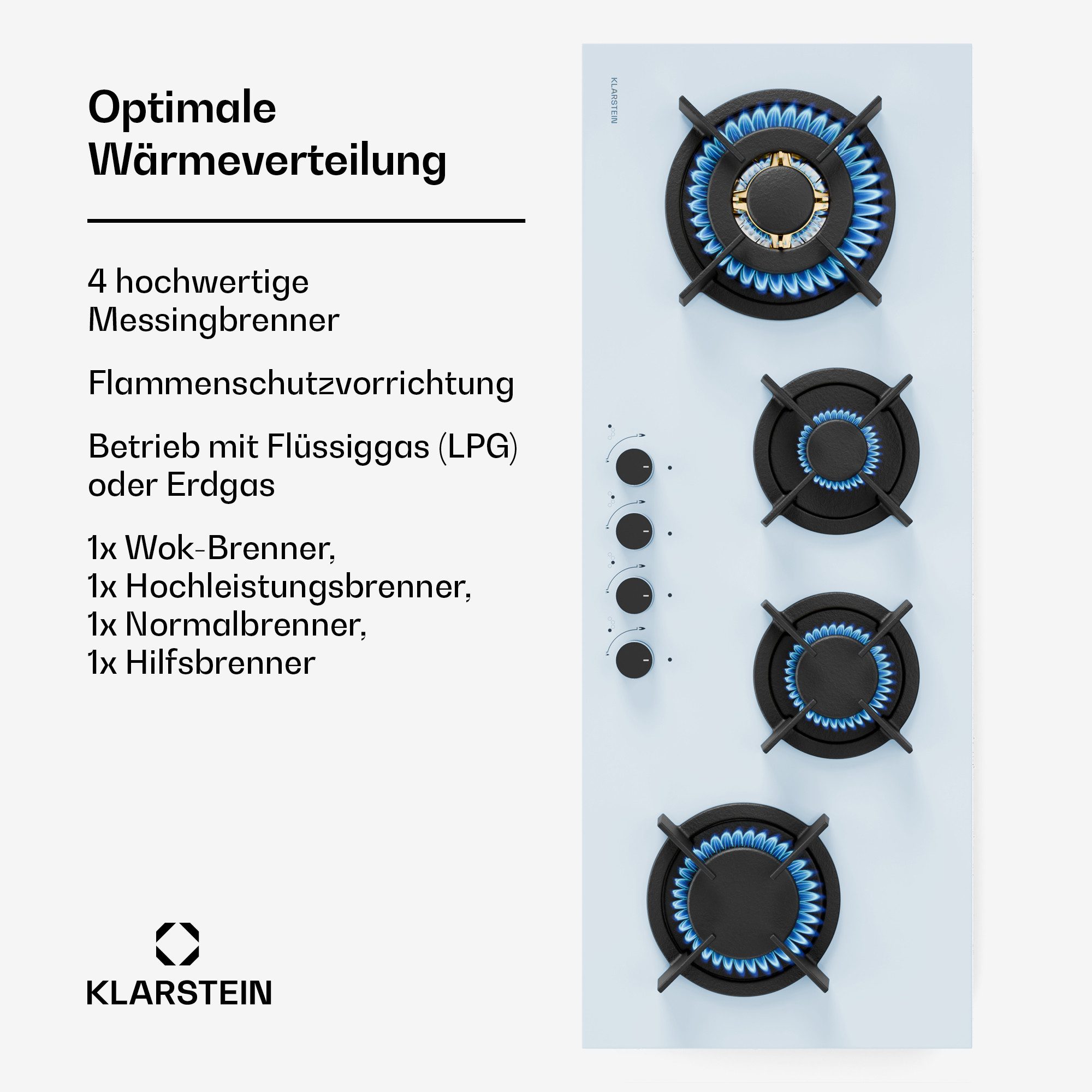 Gas-Kochfeld Goldflame 4 Slim