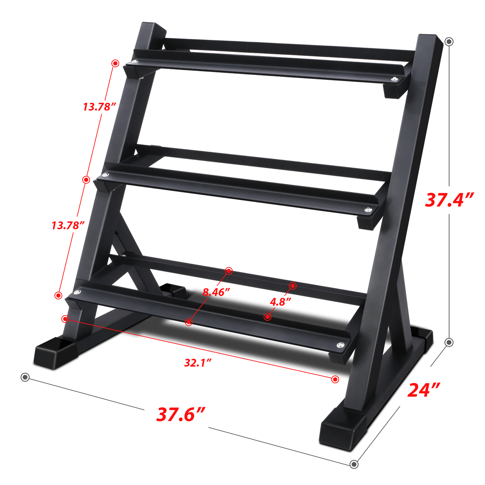 3 Tier Dumbbell Rack Stand