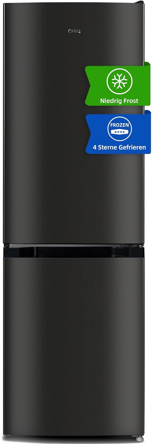 CHIQ CTT107BC Kühlschrank Klein 107 Liter, Höhe 84cm, Tiefe 55cm, Platzbedarf nur 0,3 ㎡, Mikro-Gefrierfach, Vario Box, 7 Temperaturregelstufen, geräuscharm, 87 kWh/Jahr, Schwarz