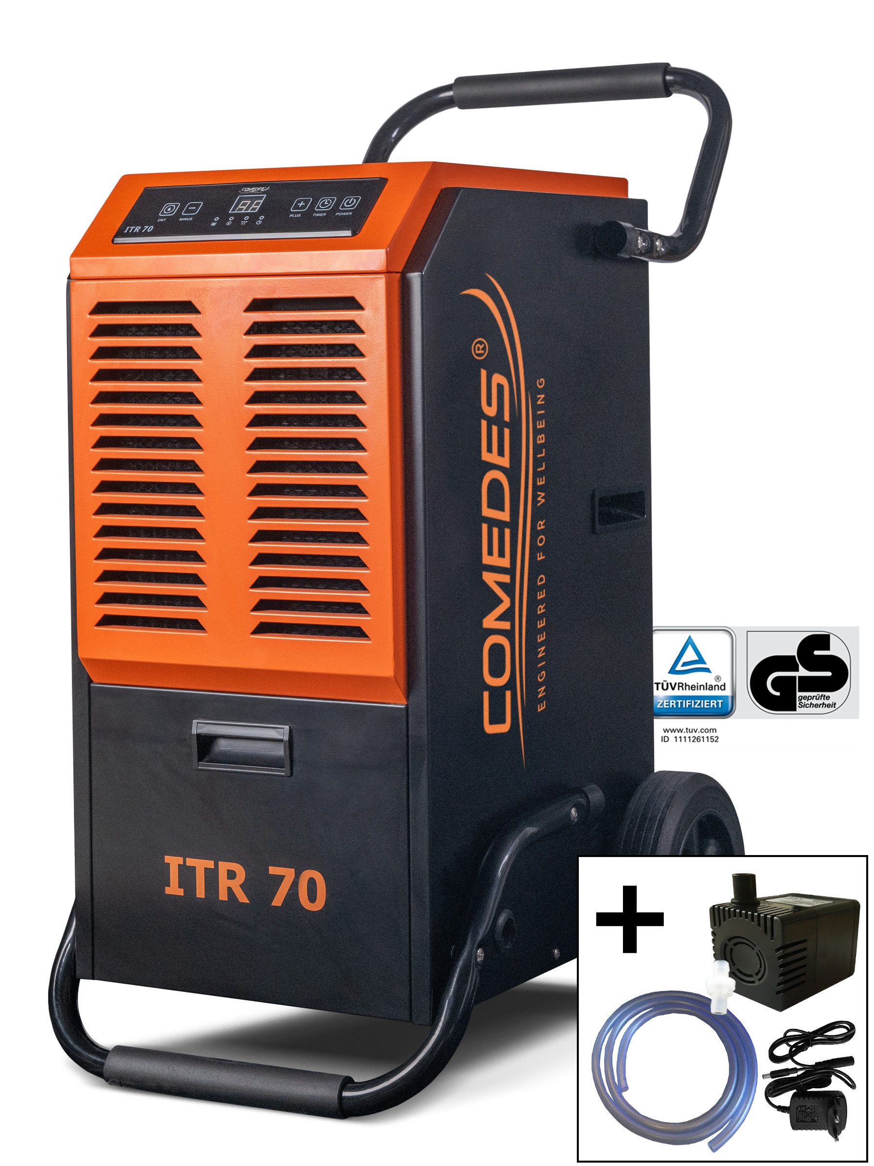 Luftentfeuchter Luftentfeuchter Comedes ITR 70, 70 Liter/Tag, mit Pumpenset