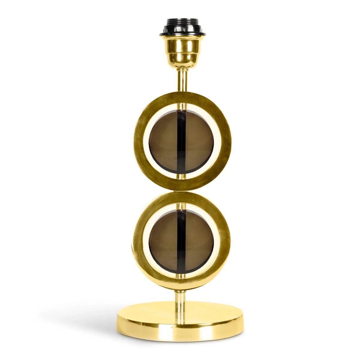 Art Deco Circle Lamp Double - Gold