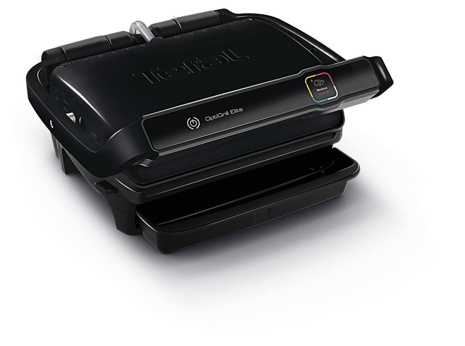 Kontaktgrill TEFAL Kontaktgrill GC7508 OptiGrill Elite schwarz