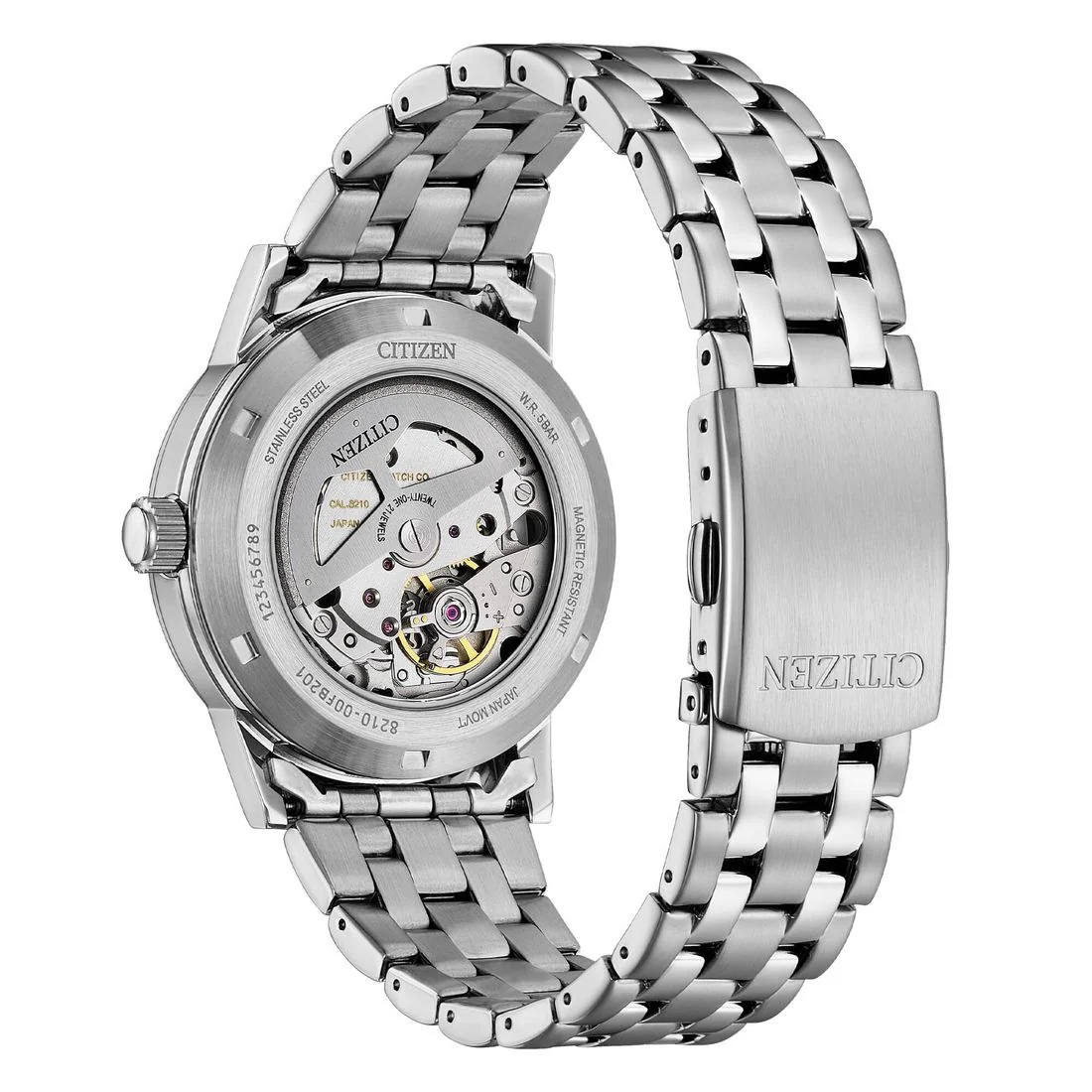 Orologio Citizen Meccanico in acciaio quadrante bianco NJ0210-56A