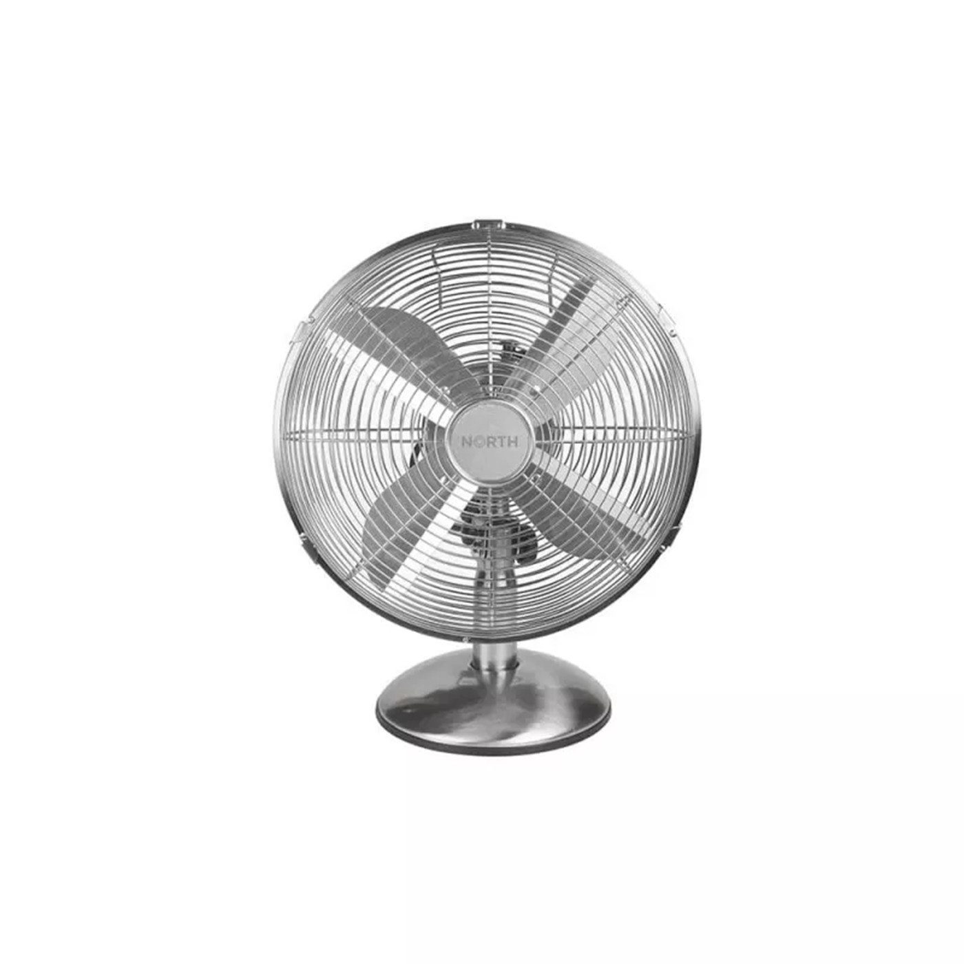 Akku-Standventilator NORTH Lüfter Tischventilator 30cm Satin Chrom