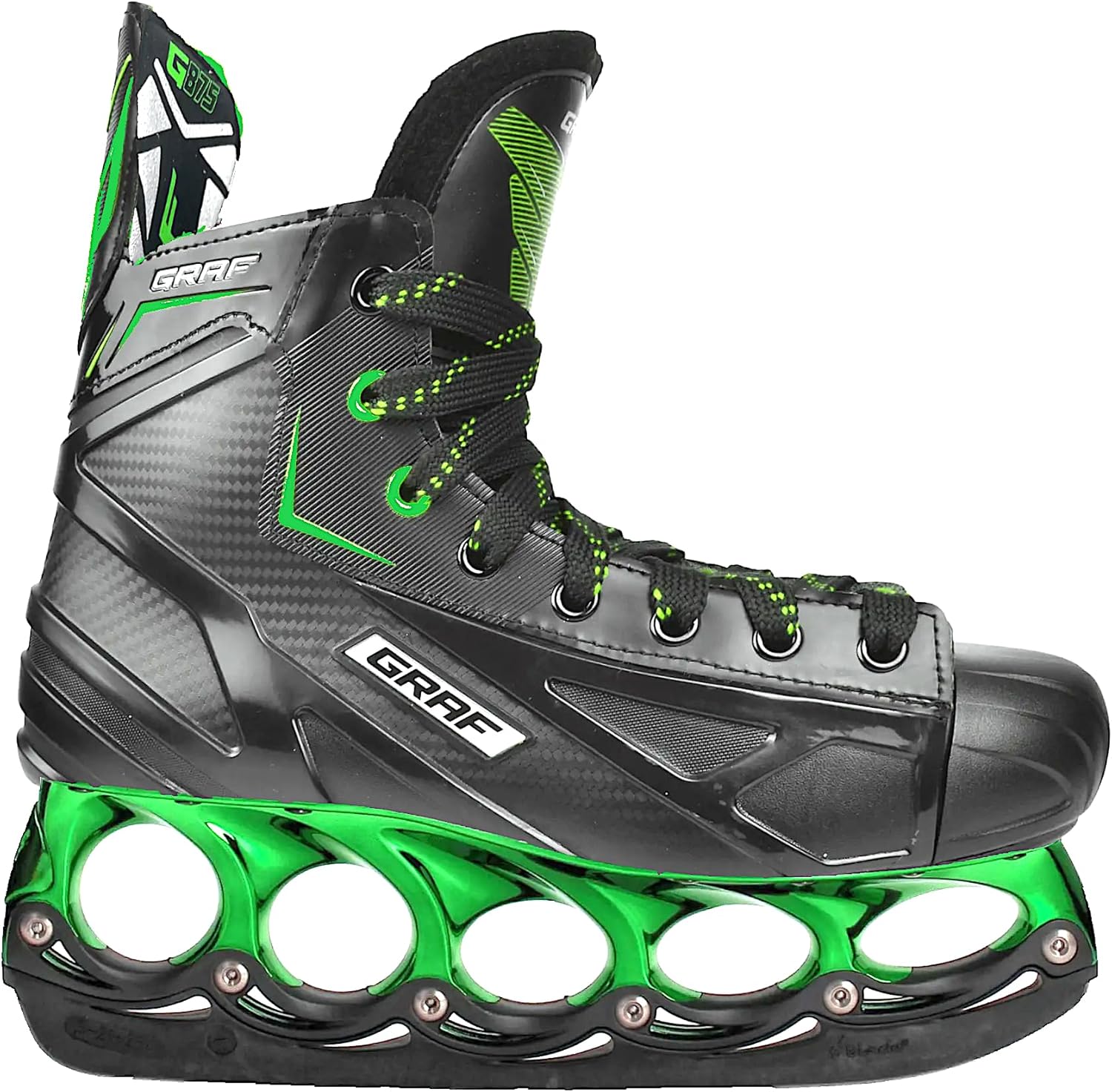 Tblade GRAF G875 Freestyle Schlittschuhe Metallic Edition T-Blade Klingensystem, Grün