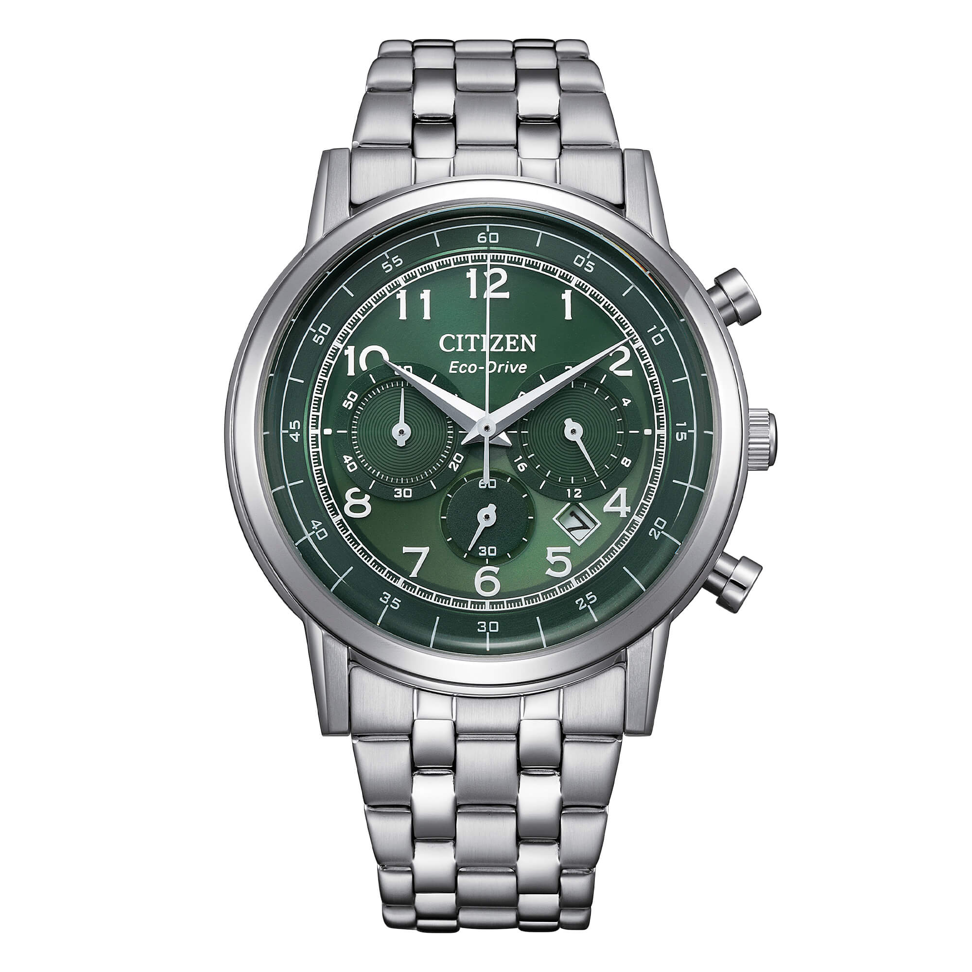 Orologio Citizen Crono Classic in acciaio quadrante verde CA4630-53X