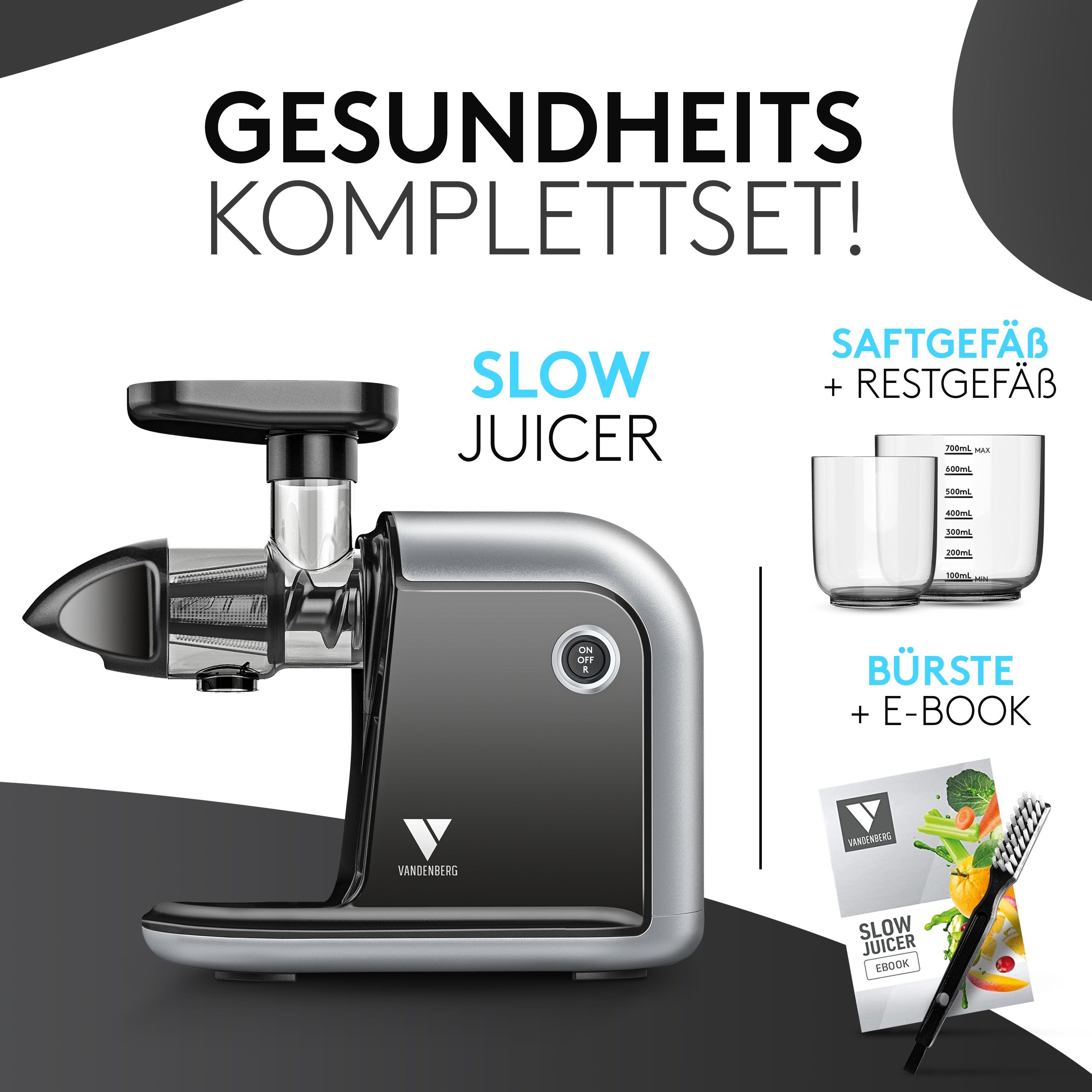 Slow Juicer - Entsafter für Obst & Gemüse