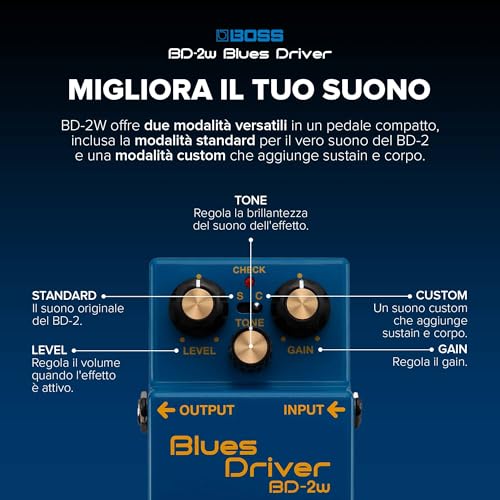 BOSS BD 2W Waza Craft Blues Driver, l'esperienza definitiva del suono BOSS : Amazon.it: Strumenti Musicali
