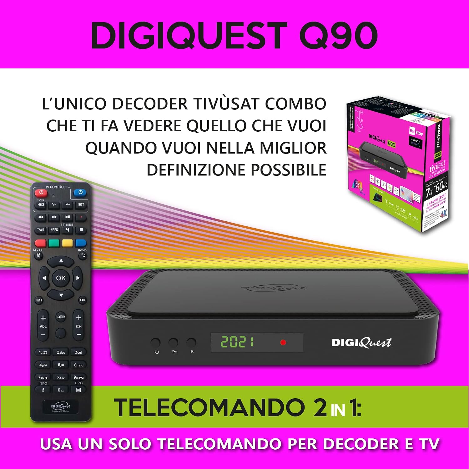 DIGIQUEST Decoder tivùsat COMBO 4K Q90