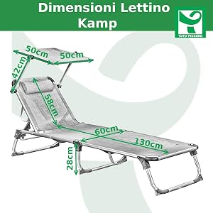 dimensioni lettino kamp