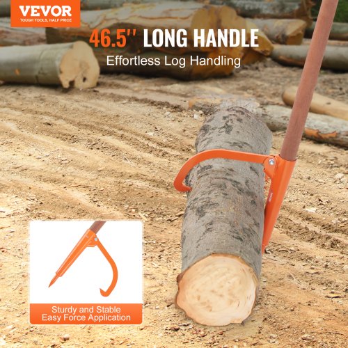 VEVOR Fällheber 1180mm Stammheber Wendehaken Stammwender Fällhilfe max. φ45,7cm