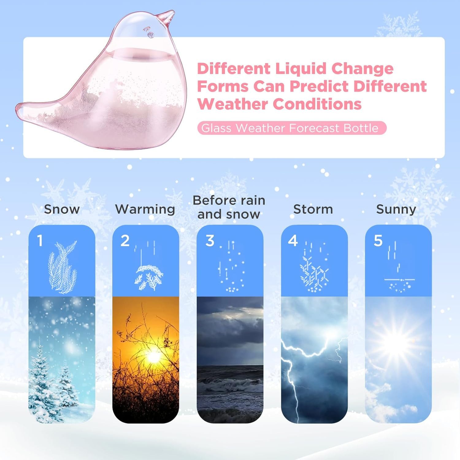Funkwetterstation Storm Glass Wetterstation Barometer Desktop Büro Pink Dekoration