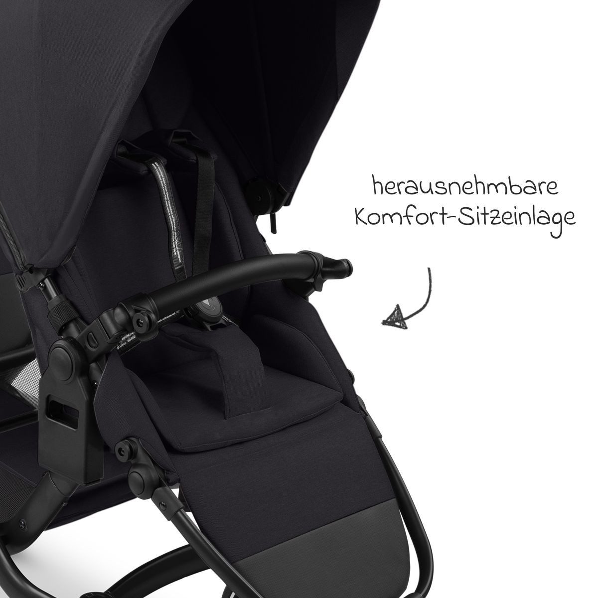 Geschwisterwagen Zoom - Pure - Coal