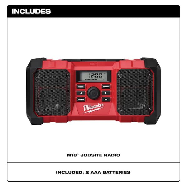 Milwaukee 2890-20 M18 18-Volt Lithium-Ion Cordless Jobsite Radio - 2