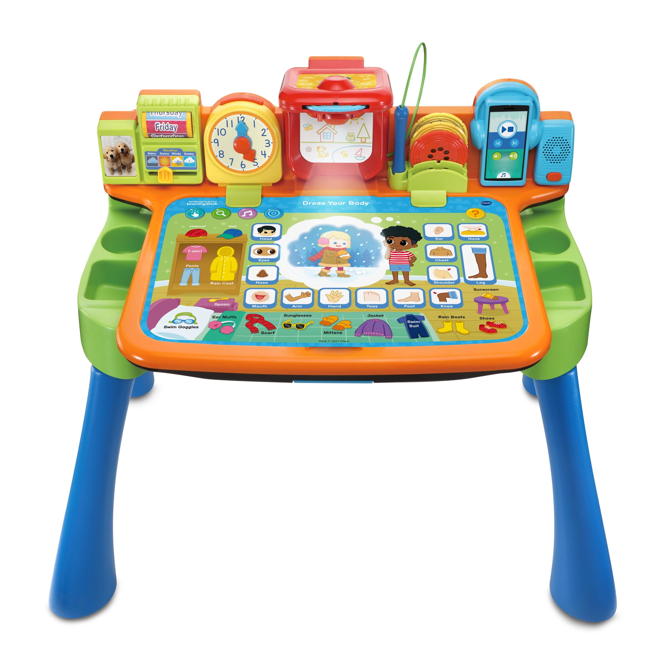 VTech Get Ready for School 5 in 1 Interactive Learning Desk for Toddlers with Projector & Music Player