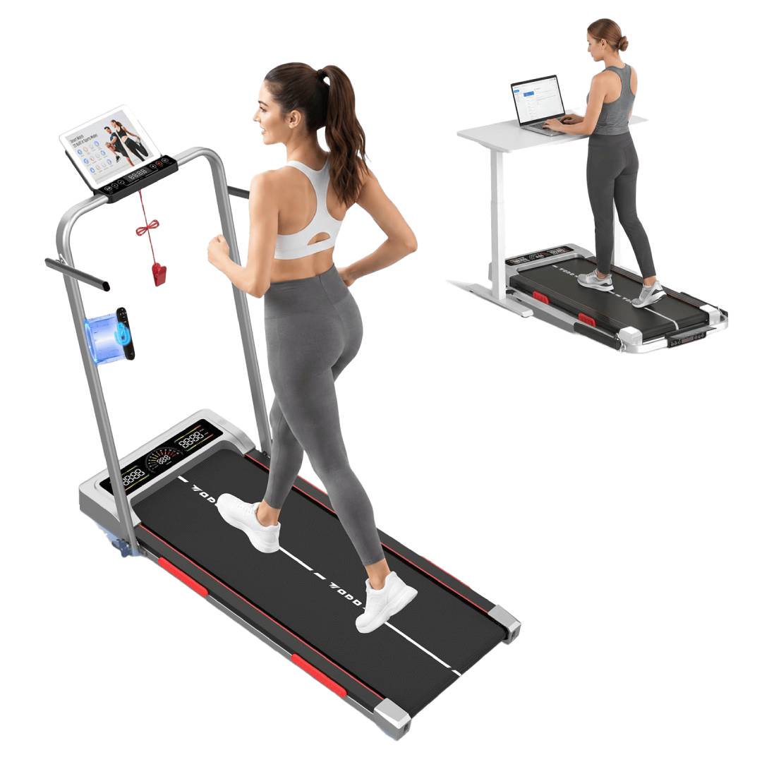 Laufband für Zuhause mit 10% Neigung, 1-12 km/h, klappbar, 3,5 HP, Bluetooth-Lautsprecher und LED-Anzeige