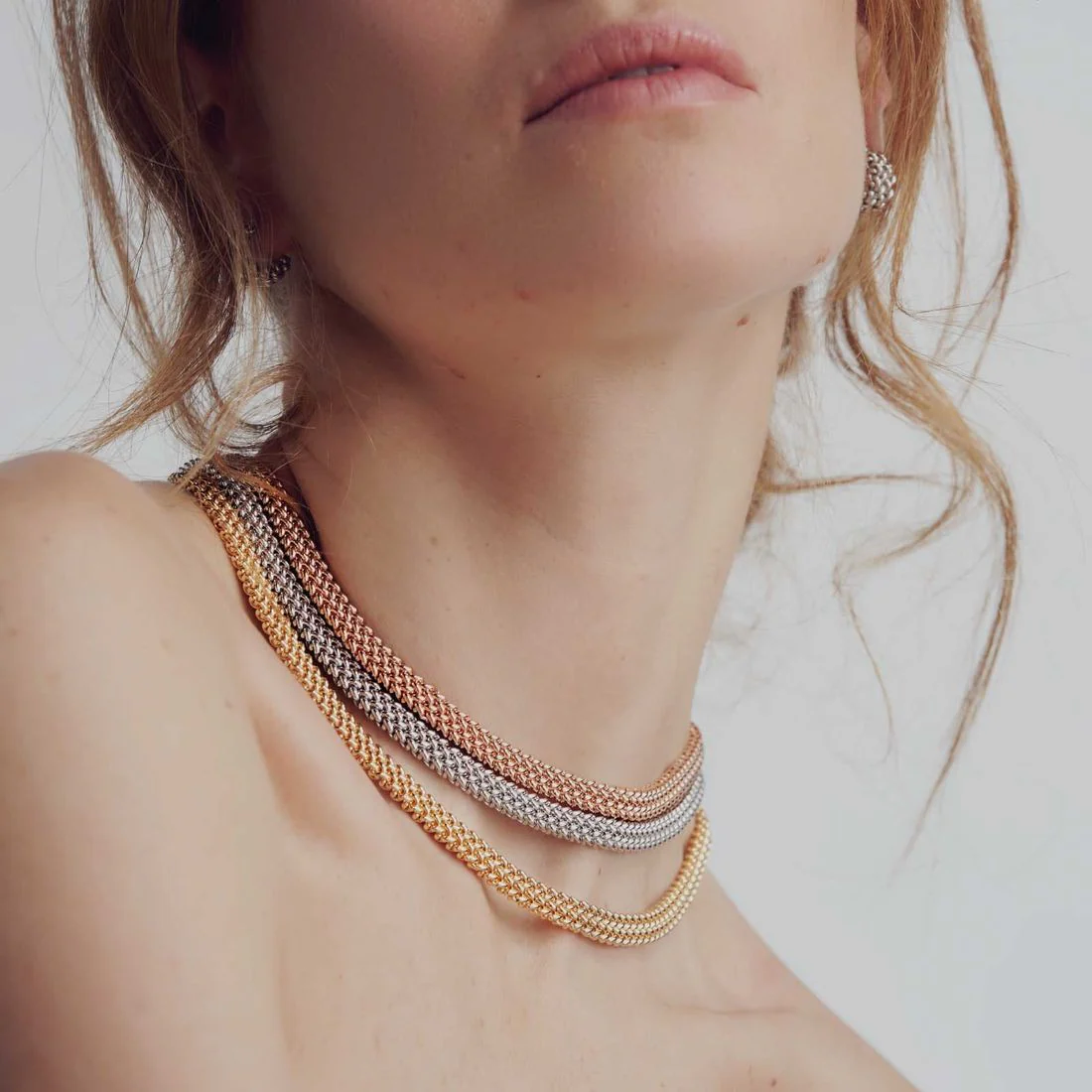 Collana Unoaerre a chicco di riso in argento dorata gialla 6265