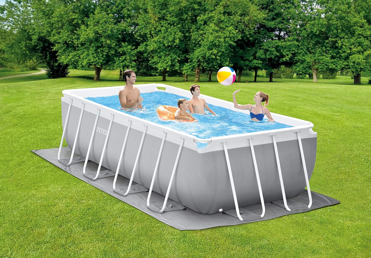 Intex 4M X 2M X 1.22M Prism Frame Rectangular Pool Set