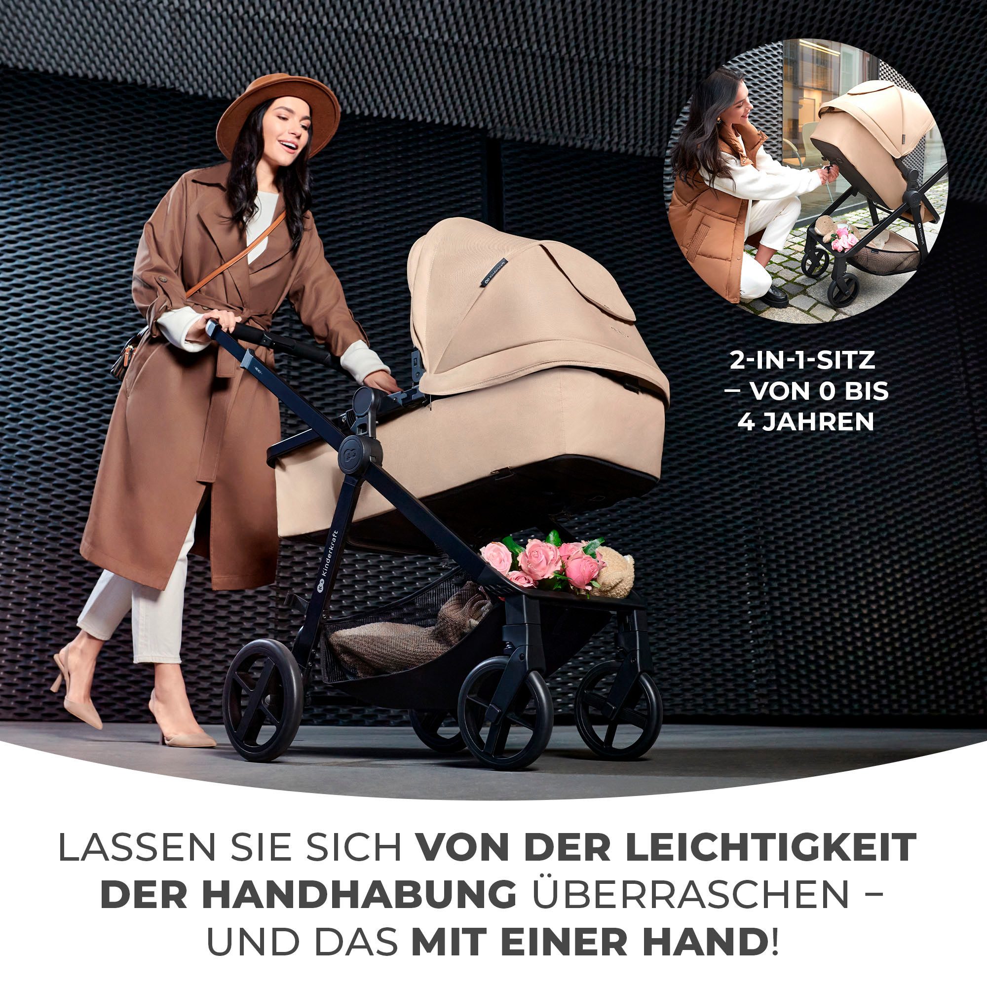Kombi-Kinderwagen NEWLY 3IN1 MINK PRO